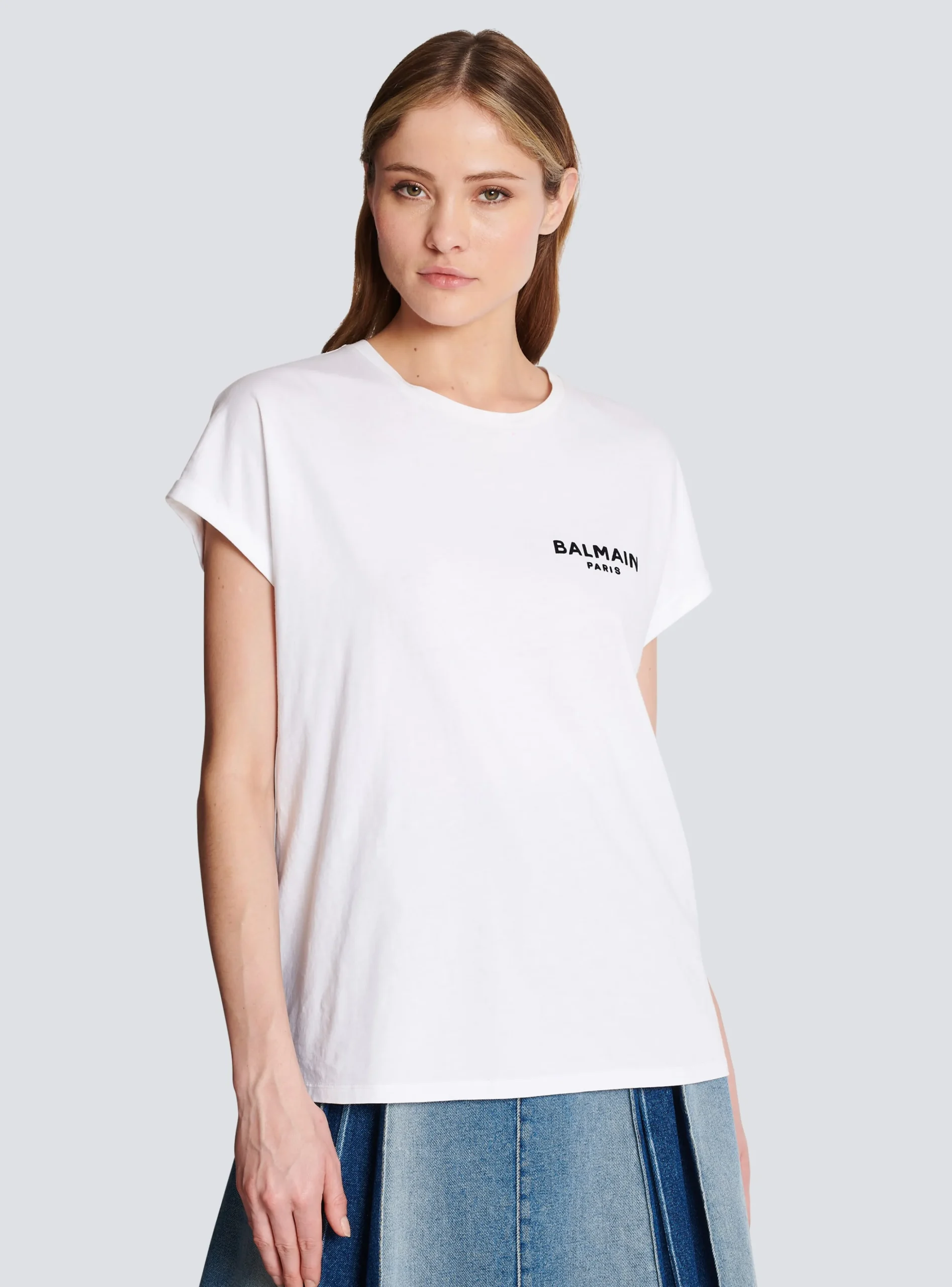 Flocked T-shirt-Balmain Online