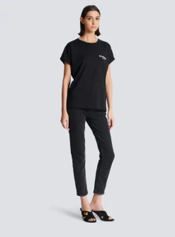 Flocked T-shirt-Balmain Outlet