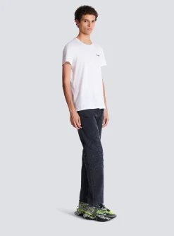 Flocked T-shirt-Balmain Cheap