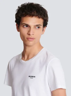 Flocked T-shirt-Balmain Cheap