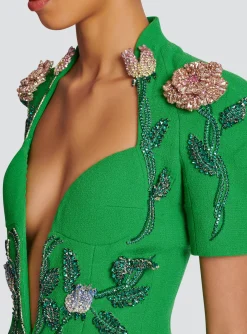 Flower-embroidered Playsuit-Balmain Flash Sale