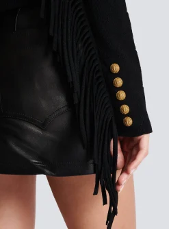Fringed Fine Knit Cardigan-Balmain Shop