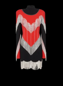 Fringed Knit Dress-Balmain Outlet