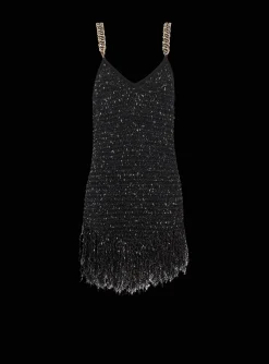 Fringed Lurex Tweed Dress-Balmain Shop