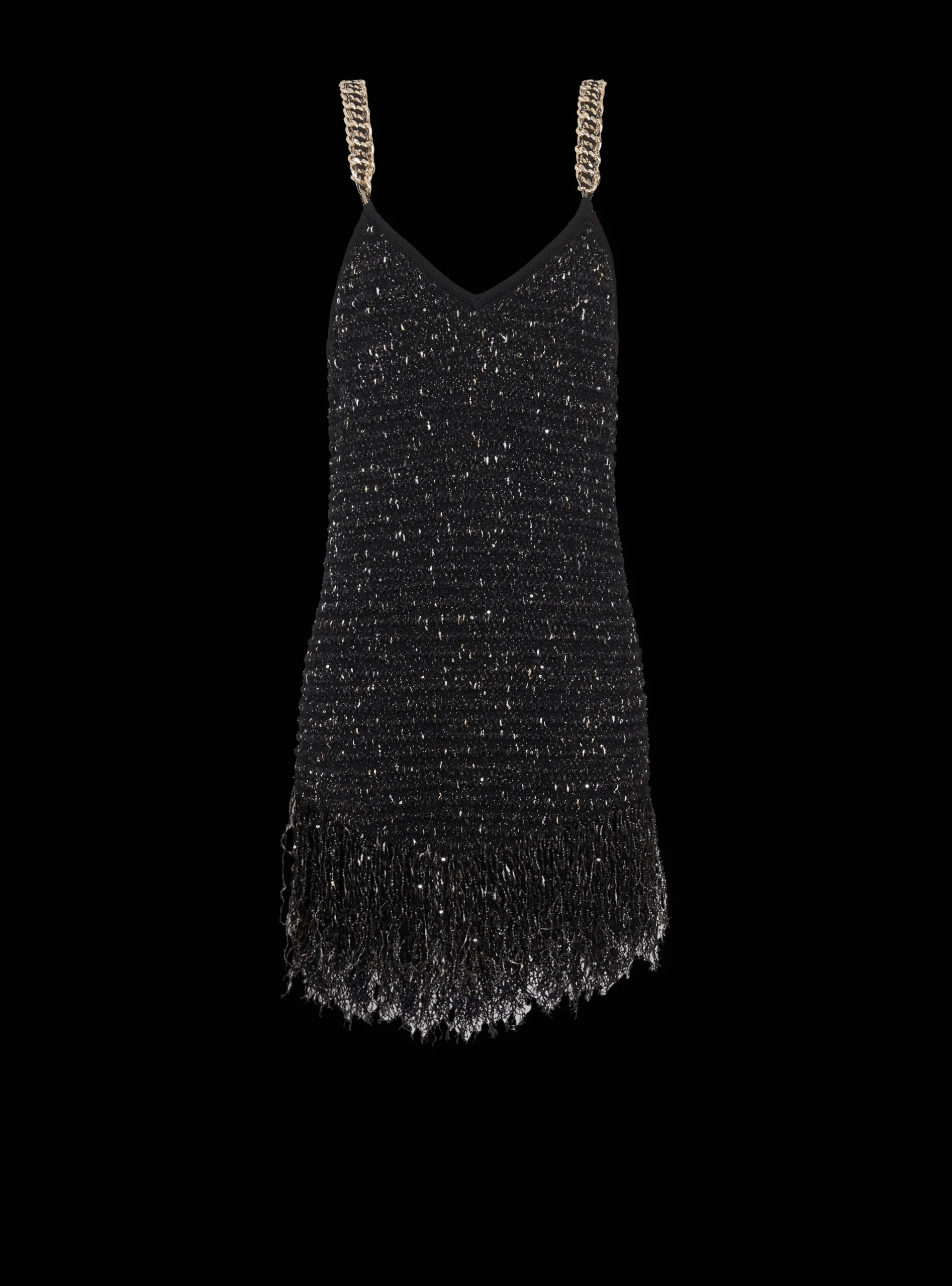 Fringed Lurex Tweed Dress-Balmain Shop