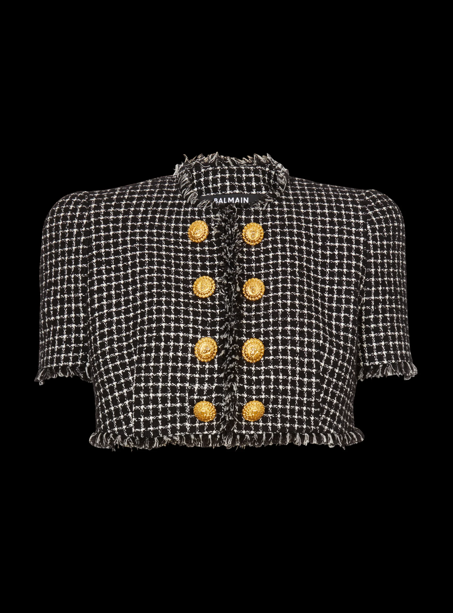 Gingham Tweed Jacket-Balmain Outlet