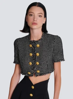 Gingham Tweed Jacket-Balmain Outlet