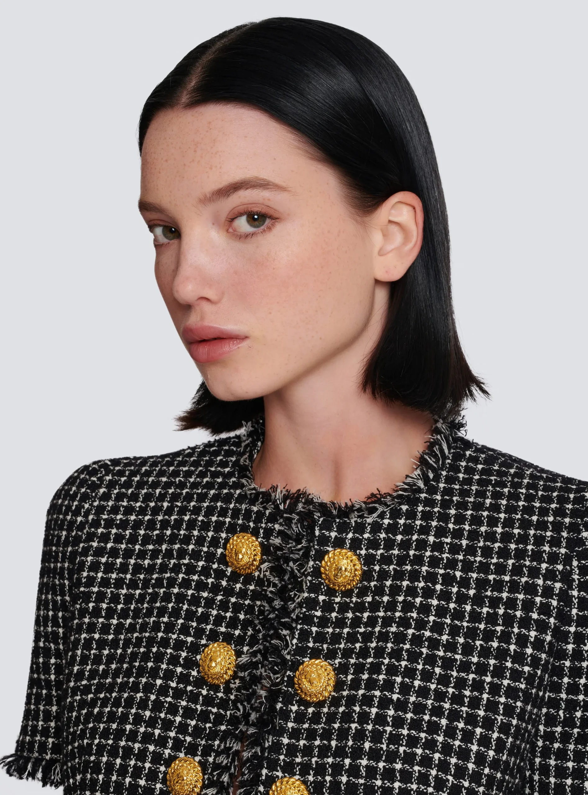 Gingham Tweed Jacket-Balmain Outlet