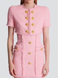 Gingham Tweed Jacket-Balmain Store