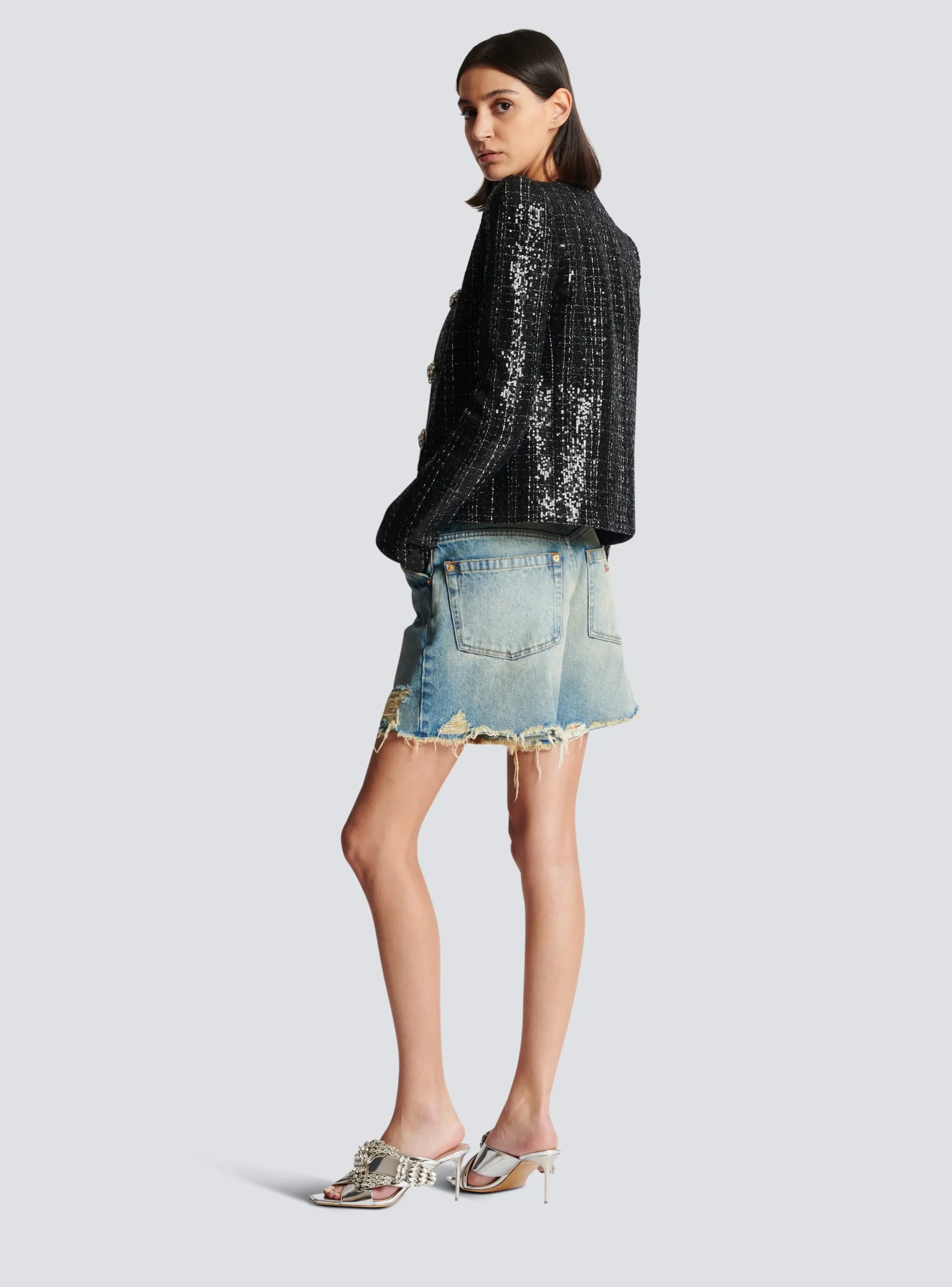 Glittery Tweed Jacket-Balmain Cheap