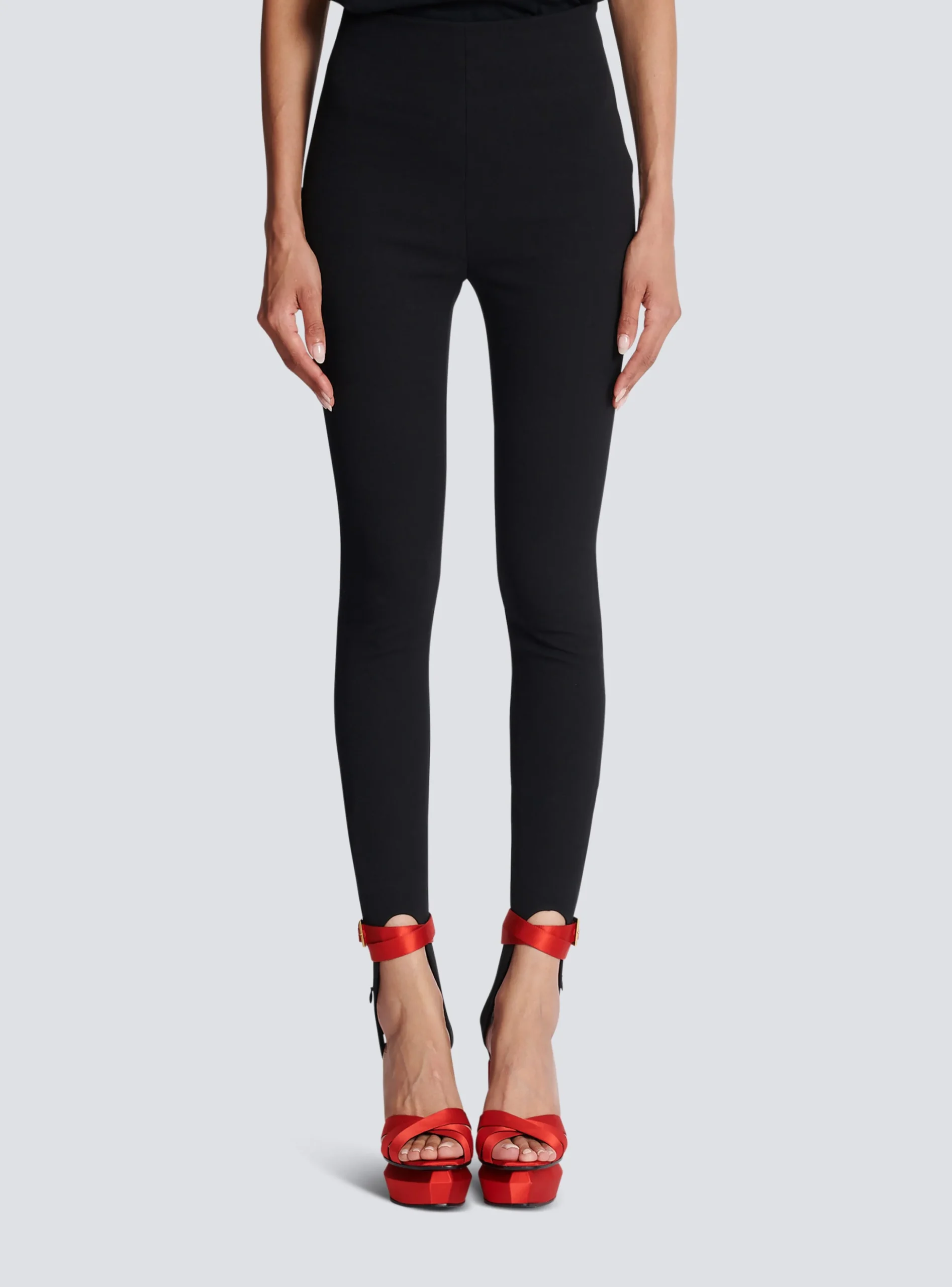 Grain De Poudre Form-hugging Stretch Trousers-Balmain Cheap
