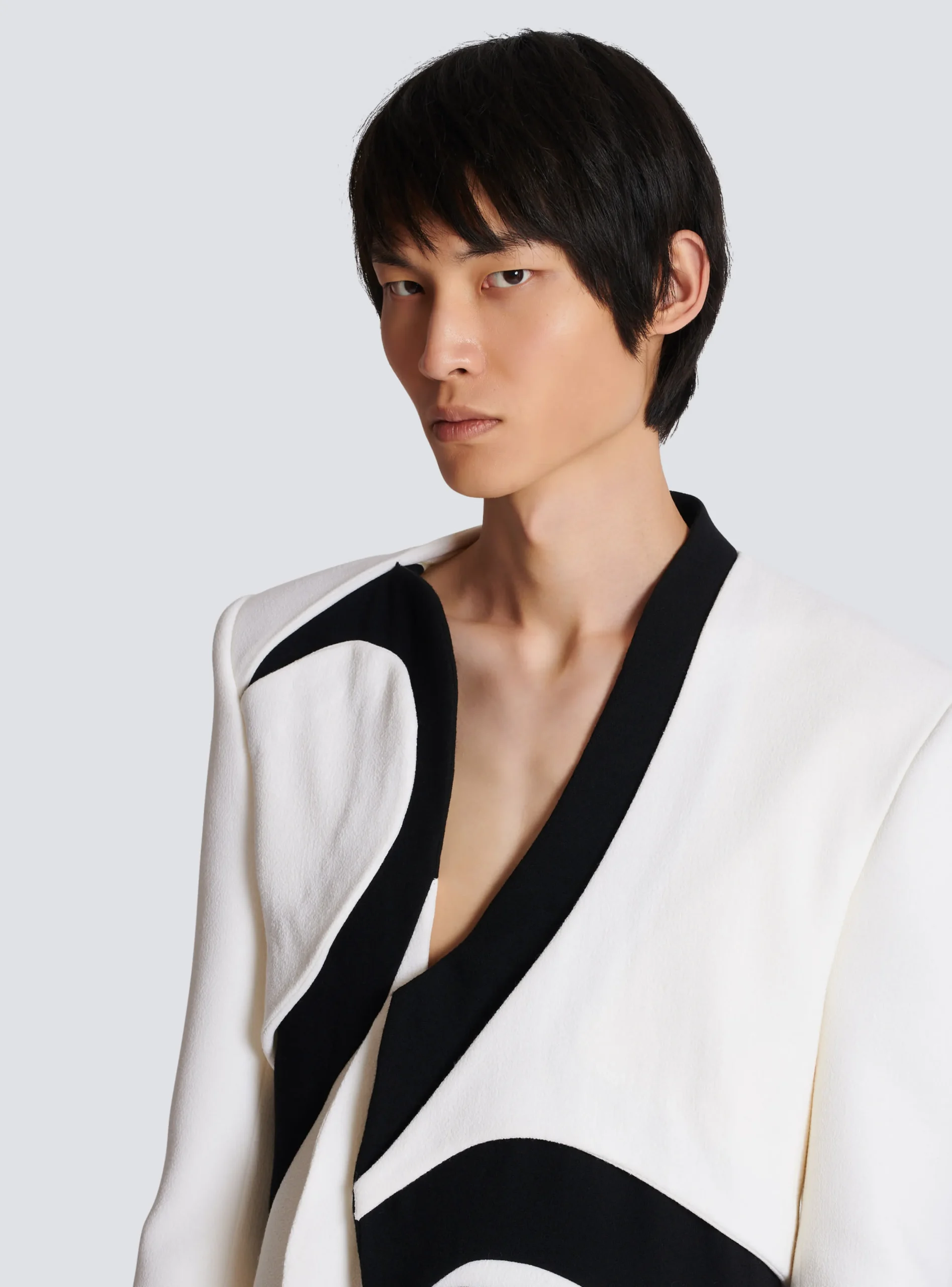 Graphic Double Crepe Blazer With Inserts-Balmain Shop