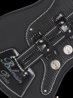 Guitar Rubber-effect Leather Clutch-Balmain Best Sale