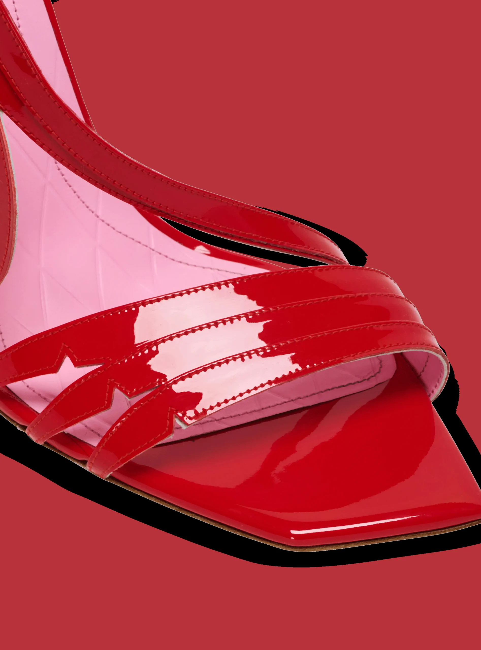 Heeled Eden Sandals In Patent Leather-Balmain Best