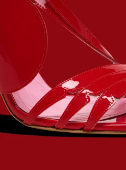 Heeled Eden Sandals In Patent Leather-Balmain Best