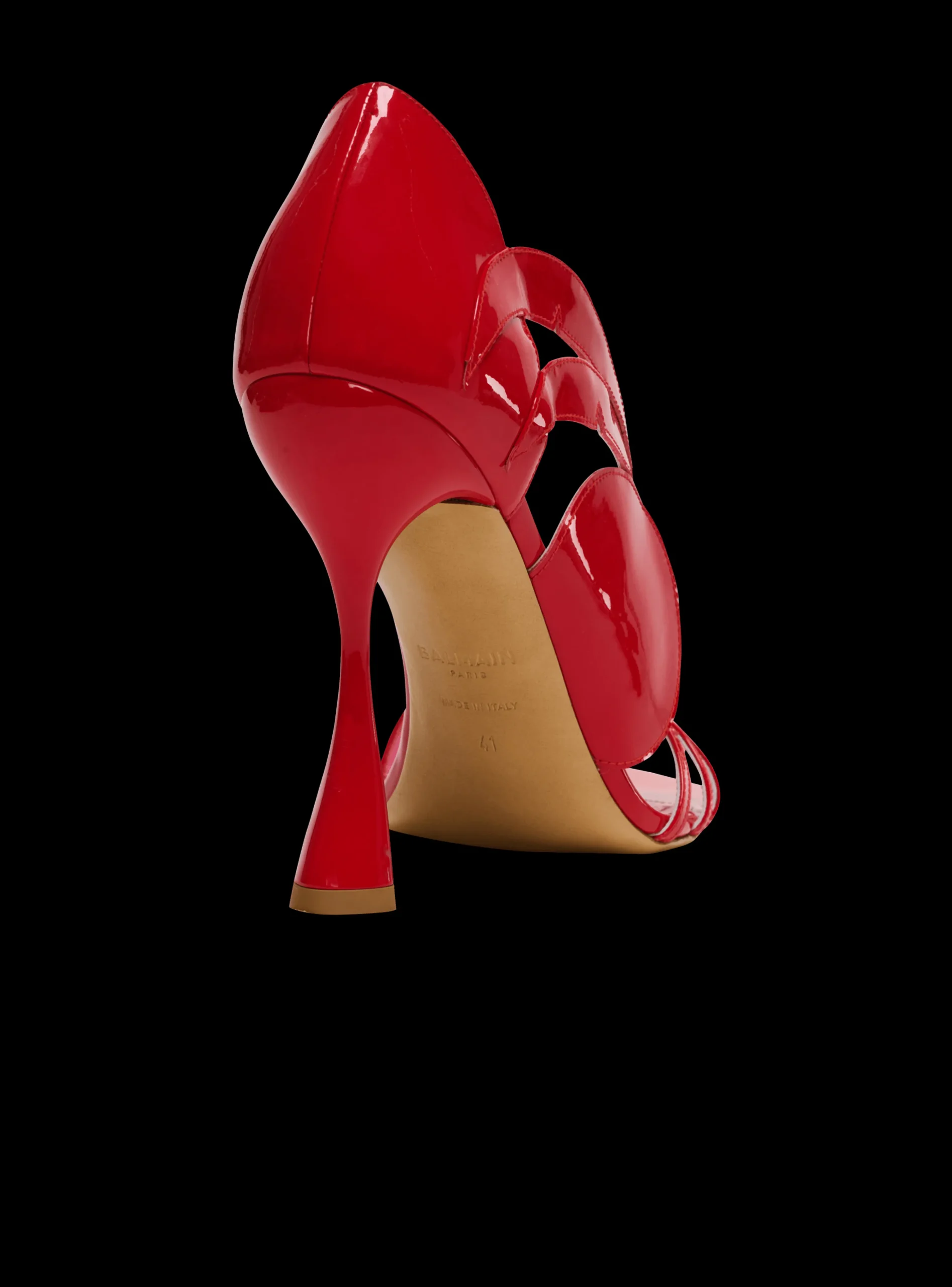 Heeled Eden Sandals In Patent Leather-Balmain Best