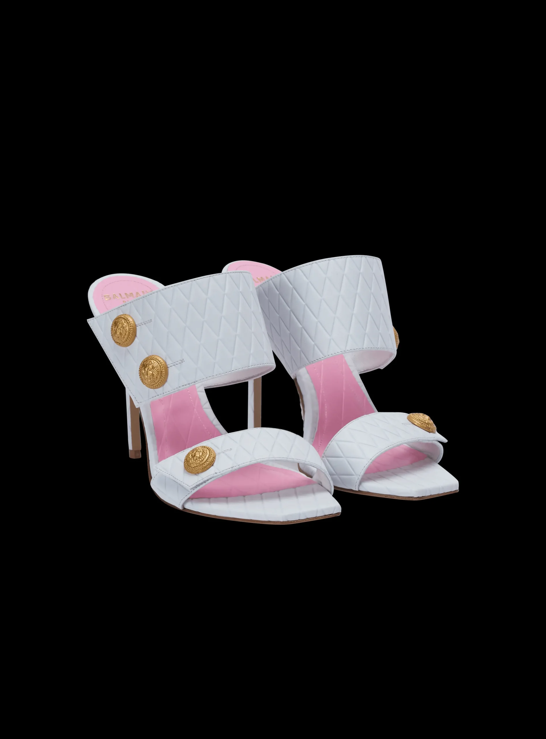 Heeled Eva Leather Mules-Balmain Clearance