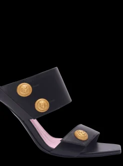 Heeled Eva Mules In Calfskin-Balmain Outlet