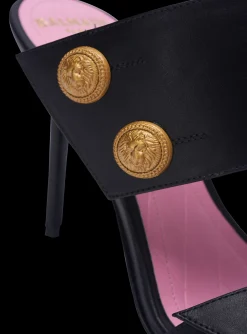 Heeled Eva Mules In Calfskin-Balmain Outlet
