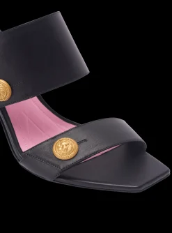 Heeled Eva Mules In Calfskin-Balmain Outlet