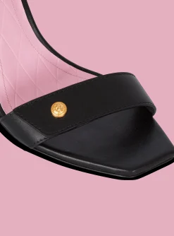 Heeled Eva Sandals In Calfskin-Balmain Best Sale