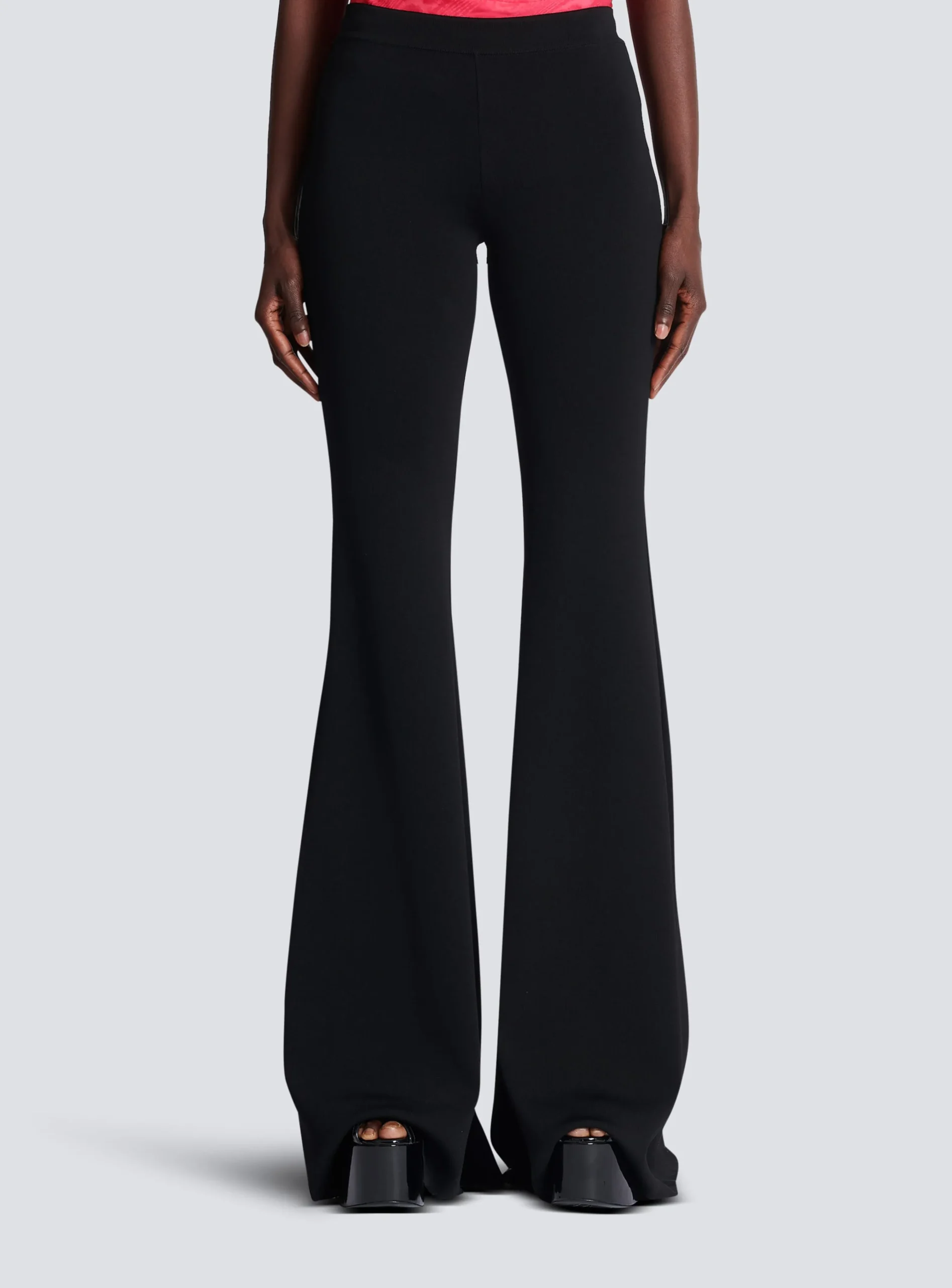 High-waisted Flared Trousers-Balmain Cheap