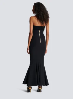 High-waisted Long Skirt With Buttons-Balmain Flash Sale