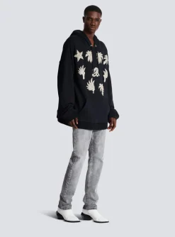 Hoodie With Embroidered Badges-Balmain Hot