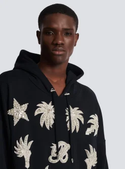 Hoodie With Embroidered Badges-Balmain Hot