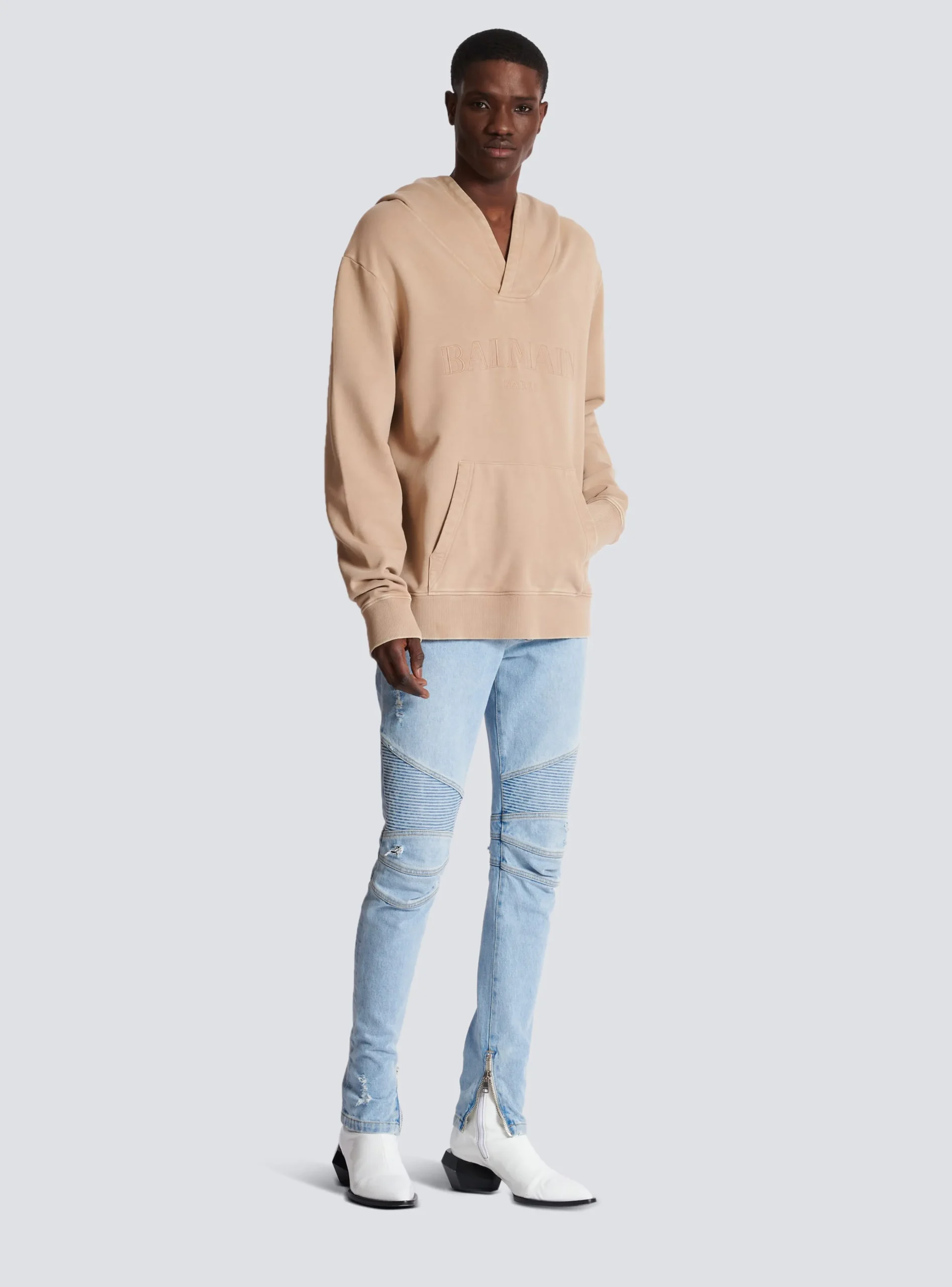 Hoodie With Vintage Embroidery-Balmain New