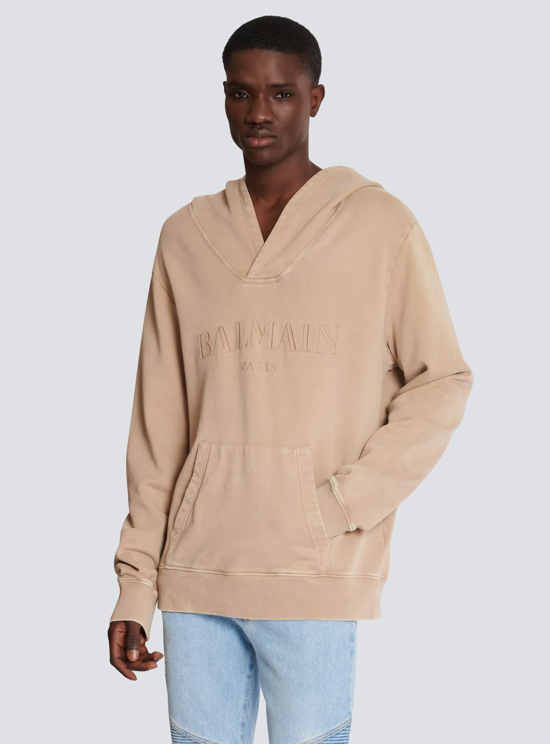 Hoodie With Vintage Embroidery-Balmain New