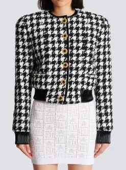 Houndstooth Tweed Jacket-Balmain Outlet