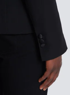Jacket With Crystal-embellished Collar-Balmain Shop