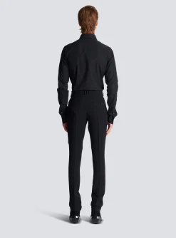 Jacquard Crepe Trousers With Stars-Balmain Online