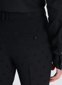 Jacquard Crepe Trousers With Stars-Balmain Online