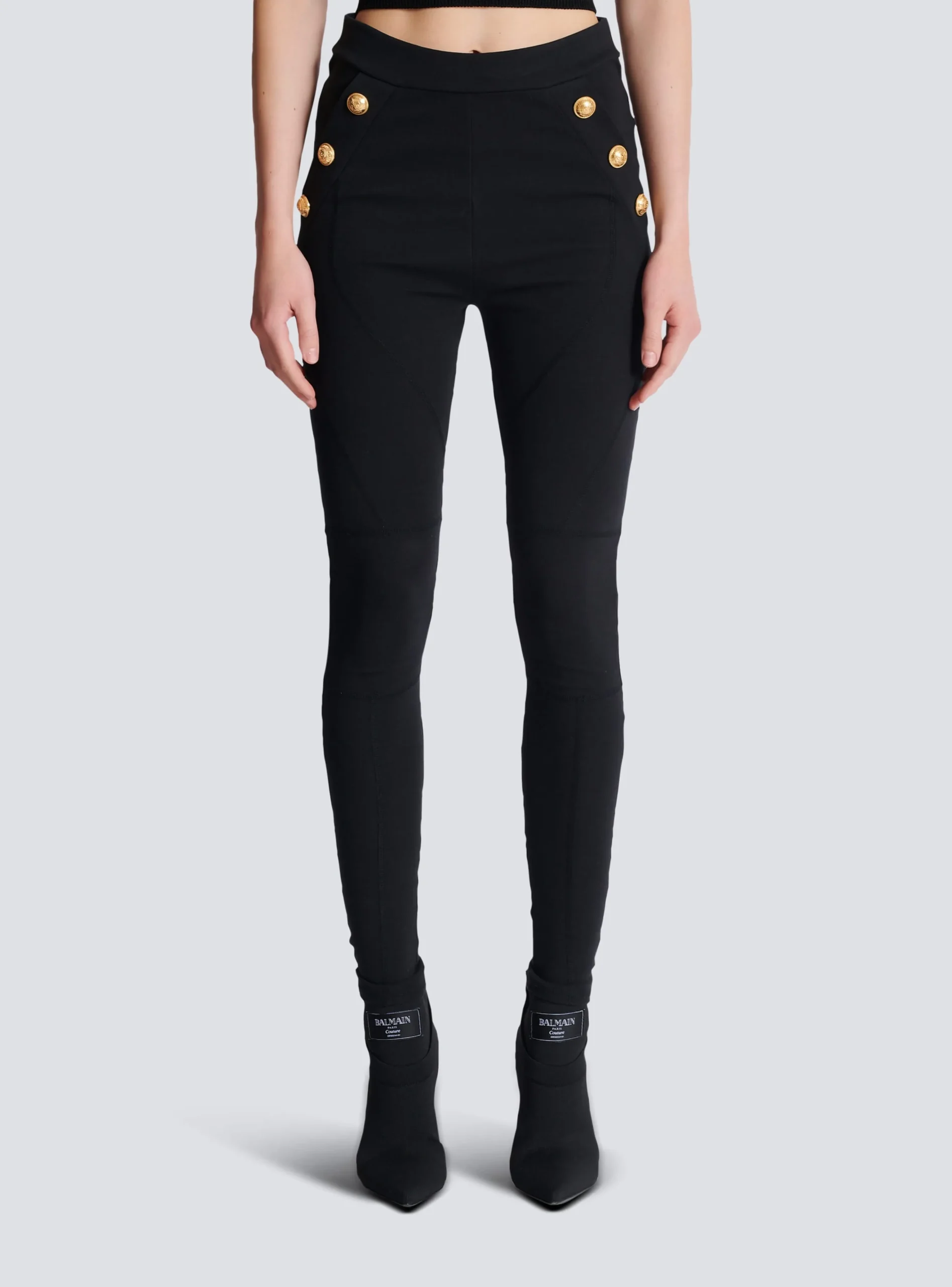 Jersey Leggings With 6 Buttons-Balmain New