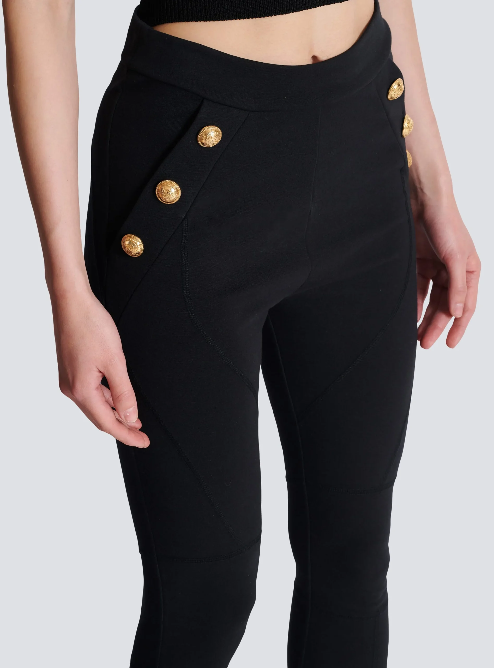 Jersey Leggings With 6 Buttons-Balmain New