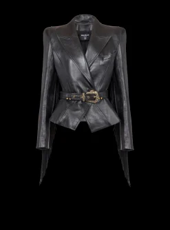 Jolie Madame Fringed Leather Jacket-Balmain Best Sale