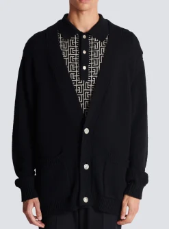 Knit Cardigan With Logo-Balmain Discount