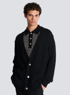 Knit Cardigan With Logo-Balmain Discount