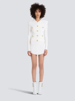 Knit Cardigan With Gold Buttons-Balmain Clearance