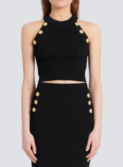 Knit Crop Top-Balmain Clearance