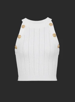 Knit Crop Top-Balmain Shop