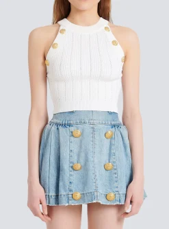 Knit Crop Top-Balmain Shop