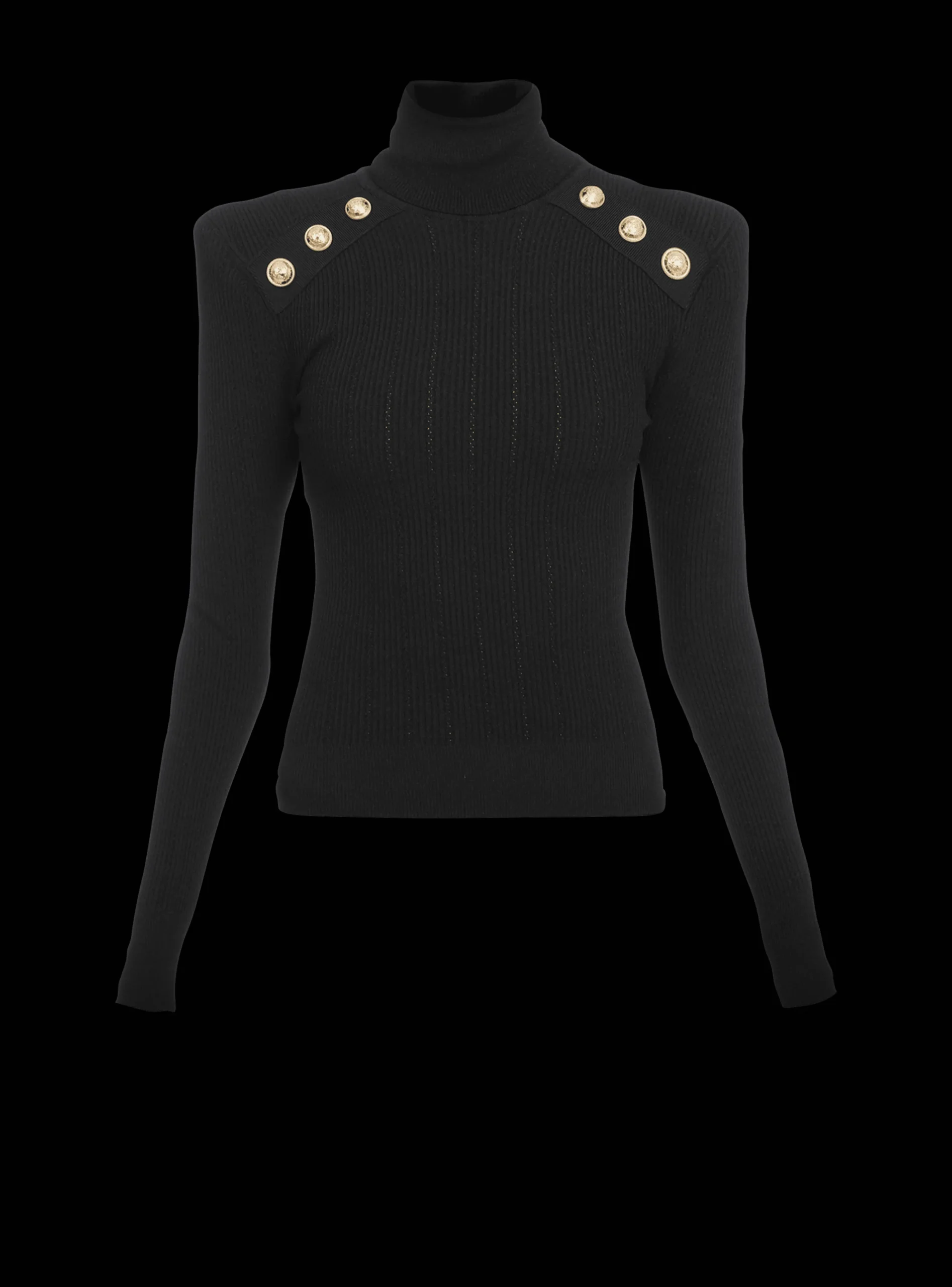Knit Jumper With Gold Buttons-Balmain Shop