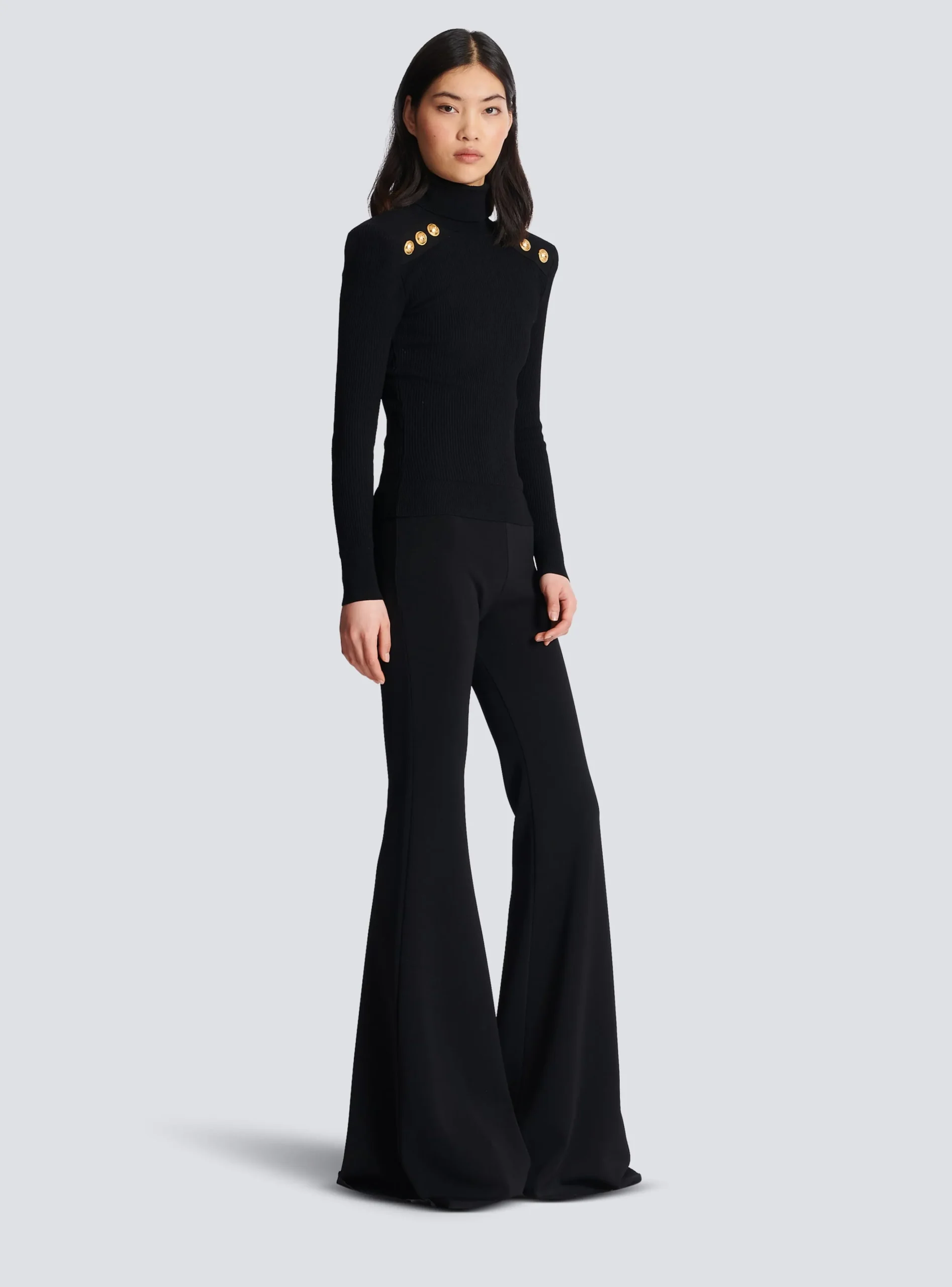 Knit Jumper With Gold Buttons-Balmain Shop