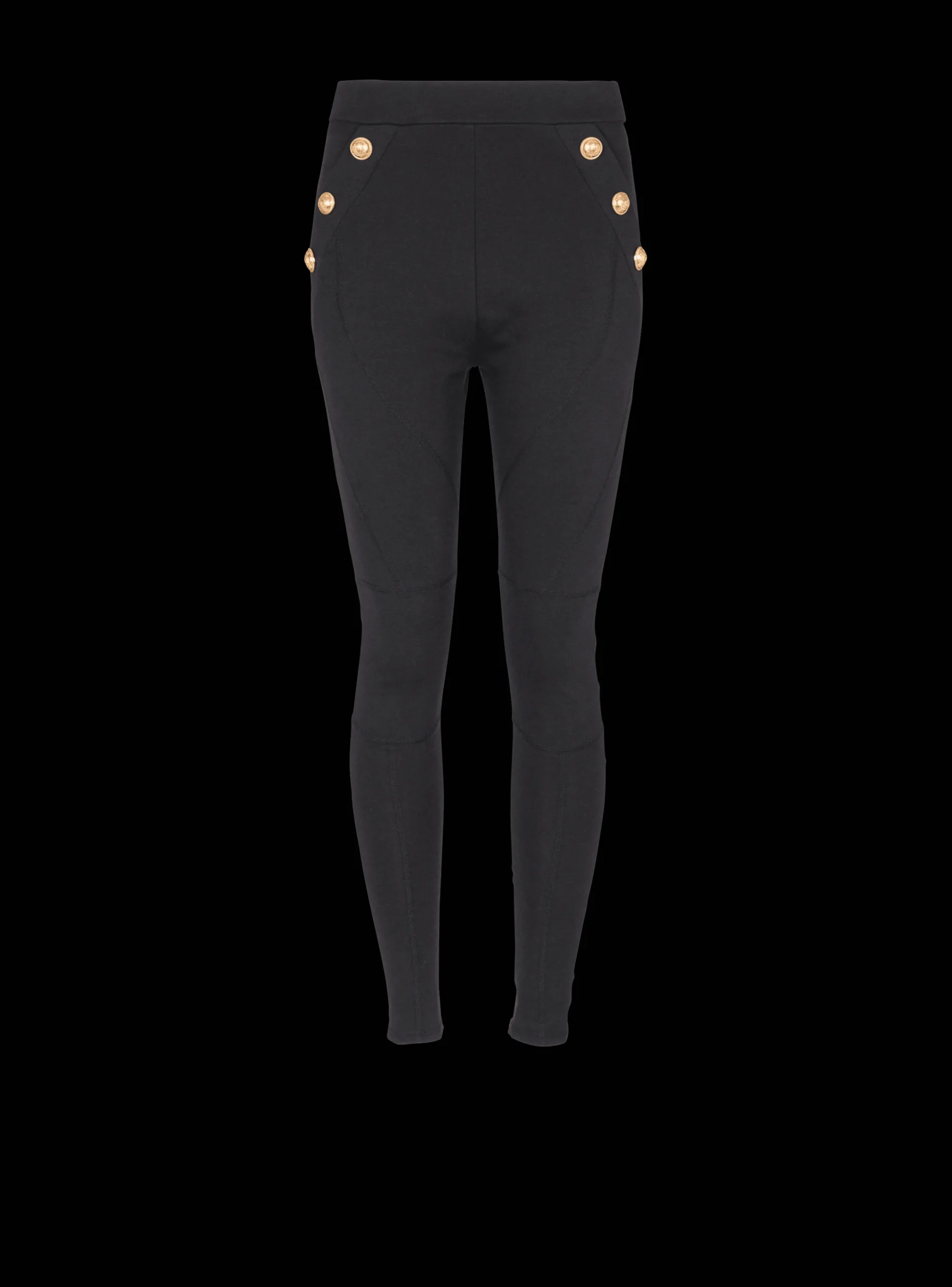 Knit Leggings With 6 Buttons-Balmain Cheap