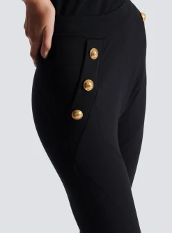Knit Leggings With 6 Buttons-Balmain Cheap