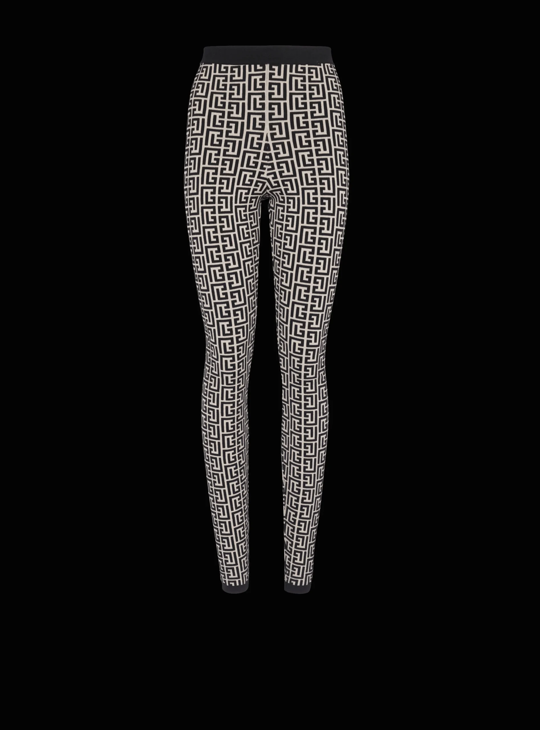Knit Leggings With Monogram-Balmain Hot