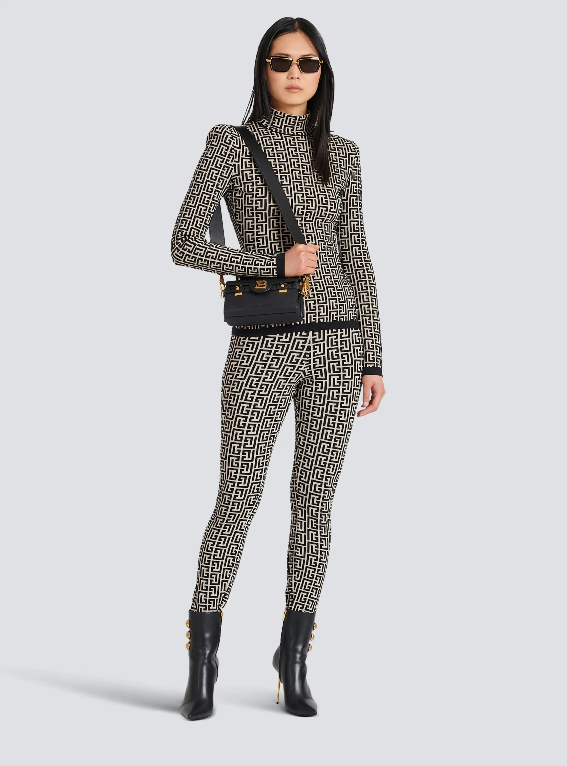 Knit Leggings With Monogram-Balmain Hot